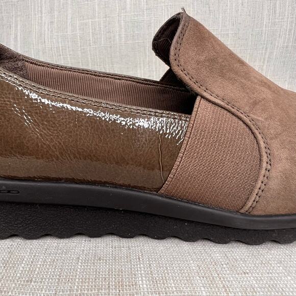 Rockport Size 7 truFLEX Chenole Tan Suede Slip-On Loafer Shoes Patent Leather - Picture 7 of 13